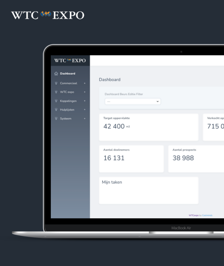 Coolminds case: Het lokale CRM vervangen door een online applicatie voor het WTC Expo